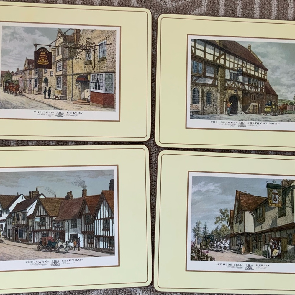 Vintage Pimpernell EnglishInn Scenes Harrods Set of 4